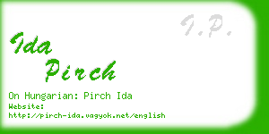 ida pirch business card